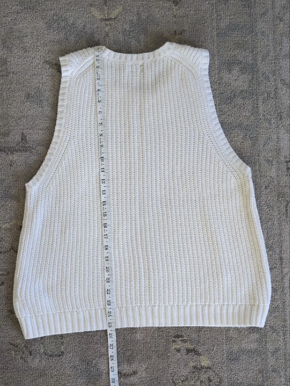 J. Crew Cream Knit Sleeveless Sweater Vest